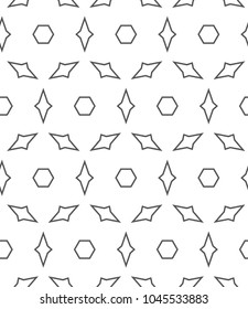 Seamless vector pattern in geometric ornametnal style