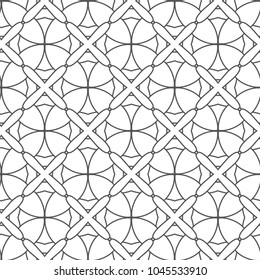 Seamless vector pattern in geometric ornametnal style