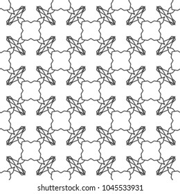 Seamless vector pattern in geometric ornametnal style