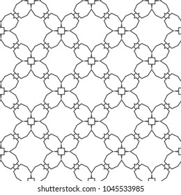 Seamless vector pattern in geometric ornametnal style