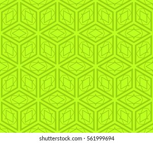 seamless vector pattern of geometric shape. for wallpaper, banner, fabric, textile, decor. green color