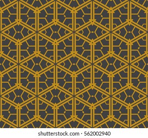 seamless vector pattern of geometric shape. for wallpaper, banner, fabric, textile, decor. grey, yellow color