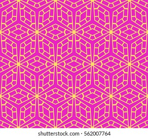 seamless vector pattern of geometric shape. for wallpaper, banner, fabric, textile, decor. yellow, pink color