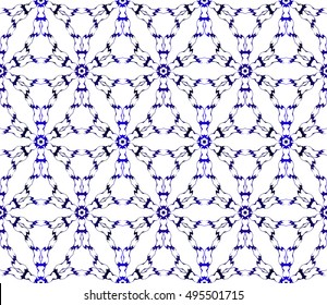 seamless vector pattern of geometric shapes. blue gradient. vector illustration