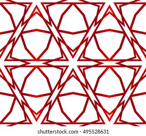 seamless vector pattern of geometric shapes. red gradient. vector illustration