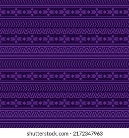 Seamless vector pattern with geometric striped ornament.  Design for textiles in boho style. Small ethnic print in a monochrome palette.
