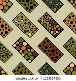 Seamless vector pattern. geometrical background with hand drawn decorative tribal elements. Print with ethnic, folk, traditional motifs. Graphic illustration for wrapping, wallpaper, fabric, packing