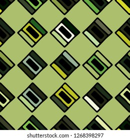 Seamless vector pattern. geometrical background with hand drawn decorative tribal elements. Print with ethnic, folk, traditional motifs. Graphic illustration for wrapping, wallpaper, fabric, packing