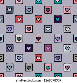 Seamless vector pattern. geometrical background with hand drawn decorative tribal elements. Print with ethnic, folk, traditional motifs. Graphic illustration for wrapping, wallpaper, fabric, packing