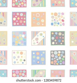 Seamless vector pattern. geometrical background with hand drawn decorative tribal elements. Print with ethnic, folk, traditional motifs. Graphic illustration for wrapping, wallpaper, fabric, packing