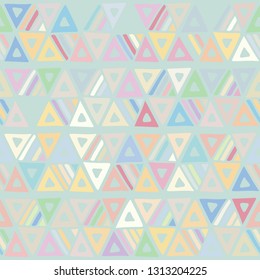 Seamless vector pattern. geometrical background with hand drawn decorative tribal elements. Print with ethnic, folk, traditional motifs. Graphic illustration for wrapping, wallpaper, fabric, packing