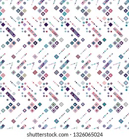 Seamless vector pattern. geometrical background with hand drawn decorative tribal elements. Print with ethnic, folk, traditional motifs. Graphic geometric illustration for wrapping, wallpaper, fabric