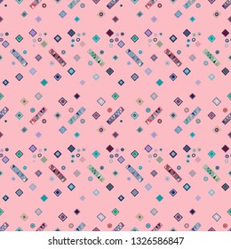 Seamless vector pattern. geometrical background with hand drawn decorative tribal elements. Print with ethnic, folk, traditional motifs. Graphic geometric illustration for wrapping, wallpaper, fabric