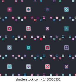 Seamless vector pattern. geometrical background with hand drawn decorative tribal elements. Print with ethnic, folk, traditional motifs. Graphic geometric illustration for wrapping, wallpaper, fabric