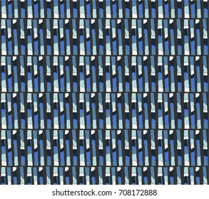 Seamless vector pattern. Geometrical background with hand drawn decorative tribal elements in vintage brown colors. Print with ethnic, folk, traditional motifs. Graphic vector illustration.