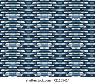 Seamless vector pattern. Geometrical background with hand drawn decorative tribal elements in vintage brown colors. Print with ethnic, folk, traditional motifs. Graphic vector illustration.