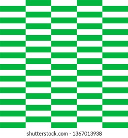 Seamless vector pattern. Geometrical square background. Green and white colors. Vertical vector tile. Abstract illustration.