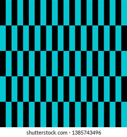 Seamless vector pattern. Geometrical square background. Blue and black colors. Vertical vector tile. Abstract illustration.