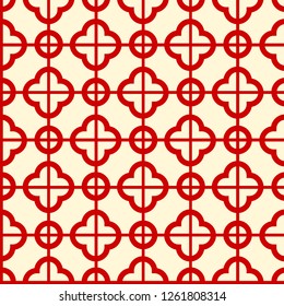 Seamless vector pattern geometry asian