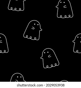 Seamless vector pattern with ghoasts
