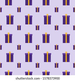 Seamless vector pattern with gifts. Seamless childish pattern for cards, wrapping papers, posters. Creative hand drawn pattern for holidays and parties