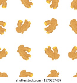 seamless vector pattern with ginger root