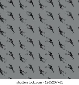 Seamless vector pattern with giraffes