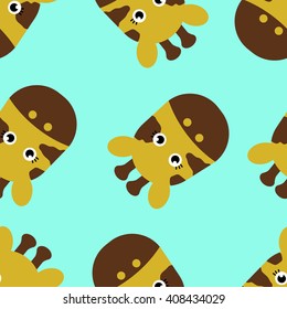 Seamless vector pattern with giraffes