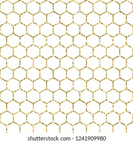 Seamless vector pattern with gold element