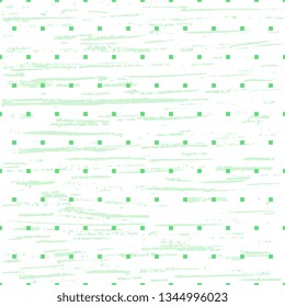 Seamless vector pattern with green squares on a white background, for the hoop, surface, packaging, cards, wallpaper. Abstract illustration, textured. Pattern squares design.

