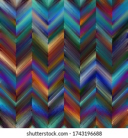 Seamless vector pattern. Grunge chevron pattern in low poly style.