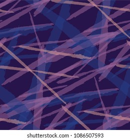 Seamless Vector Pattern. Grunge Texture with Brush Strokes for Calico, Chintz, Cotton. Trendy Background in Modern Style. Noisy Seamless Texture.