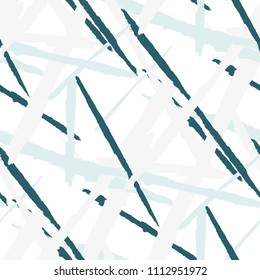 Seamless Vector Pattern. Grunge Texture with Brush Strokes for Textile, Fabric, Blanket. Trendy Background in Modern Style. Noisy Seamless Texture.