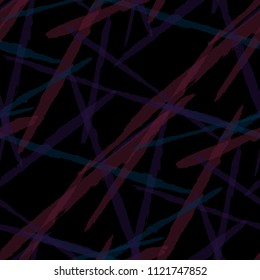 Seamless Vector Pattern. Grunge Texture with Brush Strokes for Print, Wrapping, Tablecloth. Trendy Background in Modern Style. Noisy Seamless Texture.