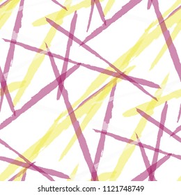 Seamless Vector Pattern. Grunge Texture with Dry Brush Strokes for Calico, Wrapping, Cotton. Trendy Background in Modern Style. Noisy Seamless Texture.