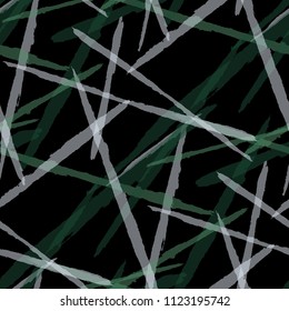 Seamless Vector Pattern. Grunge Texture with Brush Strokes for Plaid, Cloth, Shirt. Trendy Background in Modern Style. Noisy Seamless Texture.