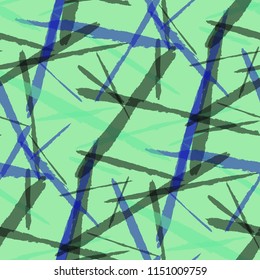 Seamless Vector Pattern. Grunge Texture with Brush Strokes for Print, Wrapping, Tablecloth. Trendy Background in Modern Style. Noisy Seamless Texture.