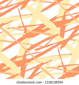 Seamless Vector Pattern. Grunge Texture with Brush Strokes for Print, Wrapping, Tablecloth. Trendy Background in Modern Style. Noisy Seamless Texture.