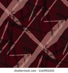 Seamless Vector Pattern. Grunge Texture with Brush Strokes for Print, Wrapping, Tablecloth. Trendy Background in Modern Style. Noisy Seamless Texture.