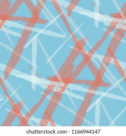 Seamless Vector Pattern. Grunge Texture with Dry Brush Strokes for Print, Wrapping, Cotton. Trendy Background in Modern Style. Noisy Seamless Texture.