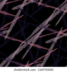 Seamless Vector Pattern. Grunge Texture with Dry Brush Strokes for Print, Curtain, Tablecloth. Trendy Background in Modern Style. Noisy Seamless Texture.