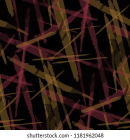 Seamless Vector Pattern. Grunge Texture with Brush Strokes for Print, Curtain, Tablecloth. Trendy Background in Modern Style. Noisy Seamless Texture.