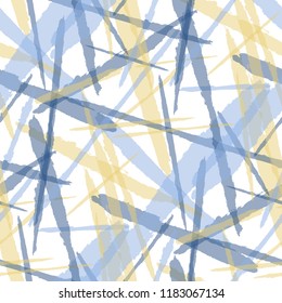 Seamless Vector Pattern. Grunge Texture with Dry Brush Strokes for Print, Wrapping, Cotton. Trendy Background in Modern Style. Noisy Seamless Texture.