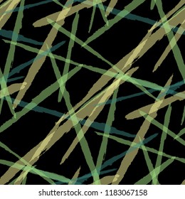 Seamless Vector Pattern. Grunge Texture with Brush Strokes for Calico, Chintz, Cotton. Trendy Background in Modern Style. Noisy Seamless Texture.