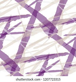 Seamless Vector Pattern. Grunge Texture with Brush Strokes for Calico, Wrapping, Cotton. Trendy Background in Modern Style. Noisy Seamless Texture.