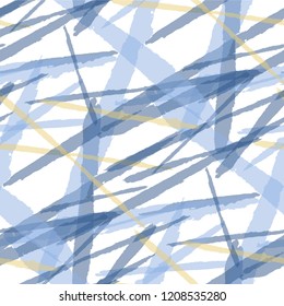 Seamless Vector Pattern. Grunge Texture with Dry Brush Strokes for Wallpaper, Curtain, Tablecloth. Trendy Background in Modern Style. Noisy Seamless Texture.