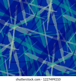 Seamless Vector Pattern. Grunge Texture with Dry Brush Strokes for Plaid, Cloth, Blanket. Trendy Background in Modern Style. Noisy Seamless Texture.