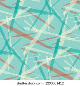 Seamless Vector Pattern. Grunge Texture with Brush Strokes for Print, Wrapping, Tablecloth. Trendy Background in Modern Style. Noisy Seamless Texture.