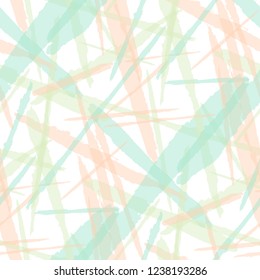 Seamless Vector Pattern. Grunge Texture with Dry Brush Strokes for Plaid, Fabric, Blanket. Trendy Background in Modern Style. Noisy Seamless Texture.