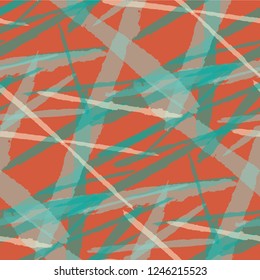 Seamless Vector Pattern. Grunge Texture with Dry Brush Strokes for Wallpaper, Cloth, Shirt. Trendy Background in Modern Style. Noisy Seamless Texture.